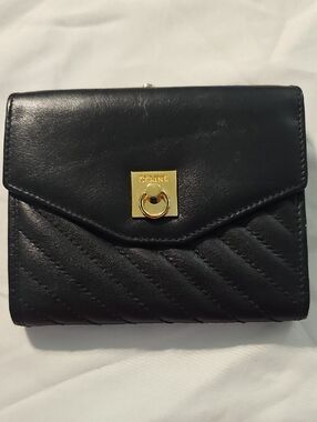 CELINE Vintage Quilted Leather Wallet